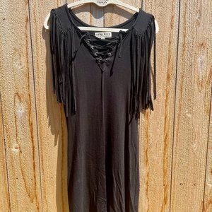 Idyllwind Black Fringe Dress (XS)